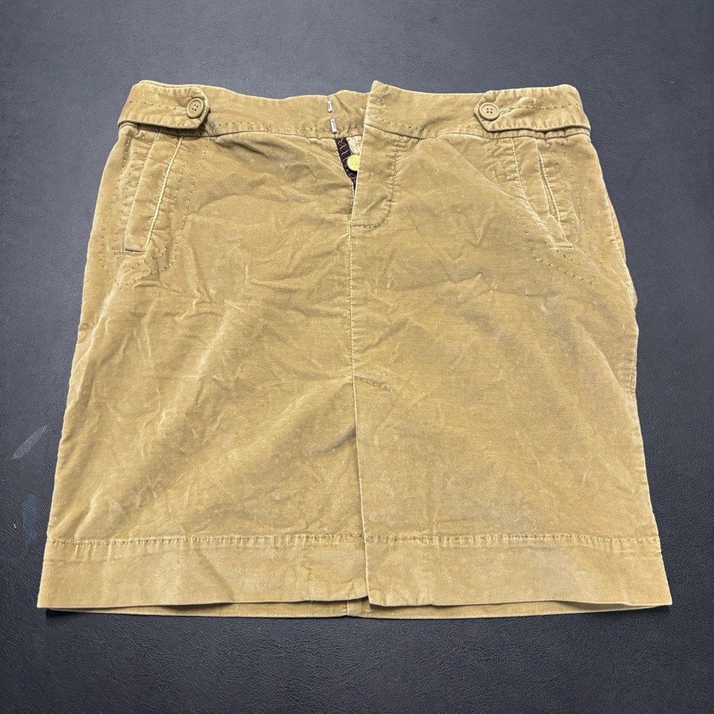 American Eagle Women Size 6 Brown Corduroy Mini Skirt Retro 70s classic bohemian